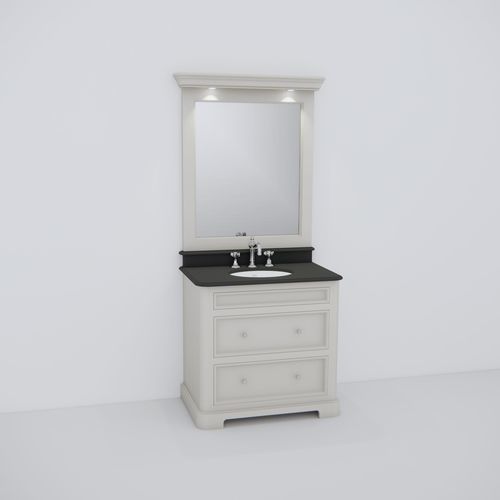 Mobile lavabo da appoggio - ADAGIO 90 - Aqua Prestige - in legno / in ceramica / contemporaneo
