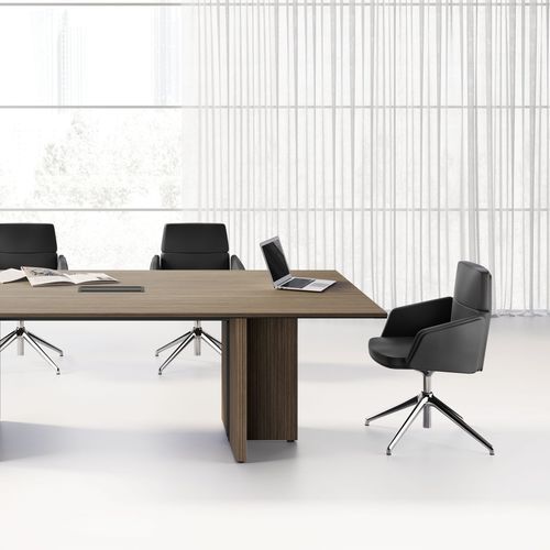 Tavolo da riunione contemporaneo - E.O.S. - Las Mobili - in legno / in metallo / con supporto in legno