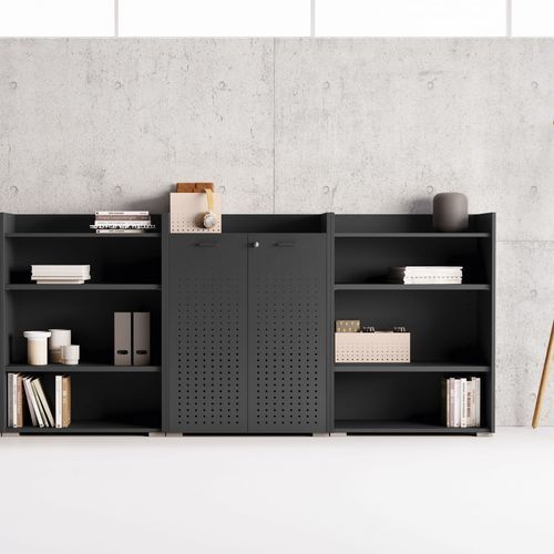 Armadio classificatore basso - CONTENITORI UNIVERSALI - Las Mobili - alto / in legno / con sportello battente