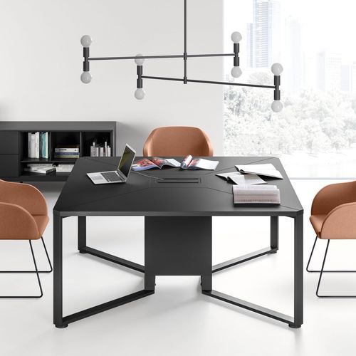 Tavolo da riunione contemporaneo - I-MEET - Las Mobili - in legno / con supporto in metallo / a forma di U
