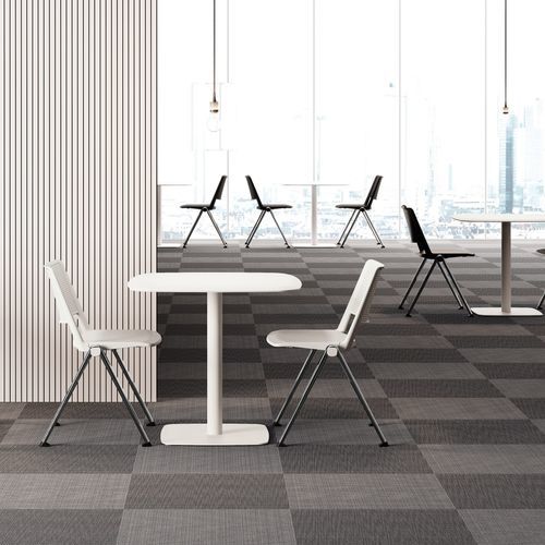 Sedia contemporanea - F01 - Las Mobili - da interno / in polipropilene / con supporto in metallo