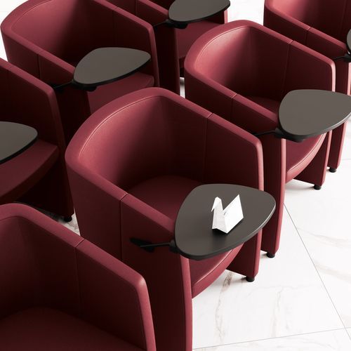 Sedia da conferenza contemporanea - MOVIE - Las Mobili - da interno / in pelle / con supporto in cuoio
