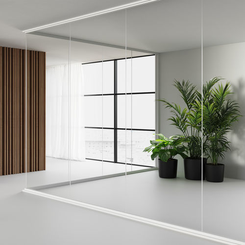 Parete fissa - INFINITY - Las Mobili - a vetrina / in legno / in alluminio