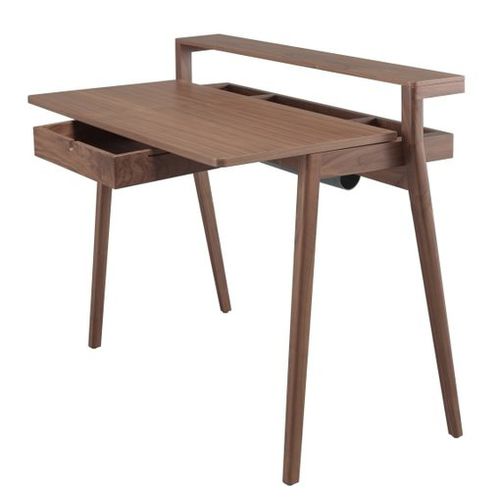 Scrivania contemporanea - SECRETA - Wewood - Portuguese Joinery - in rovere / in noce / con contenitore