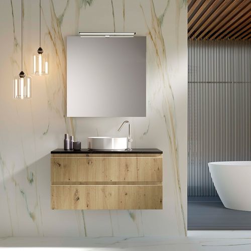 Mobile lavabo sospeso - 01 - Mi baño - in ceramica / in melaminico / in pietra