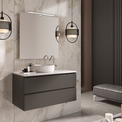 Mobile lavabo sospeso - 02 - Mi baño - in ceramica / in pietra / contemporaneo