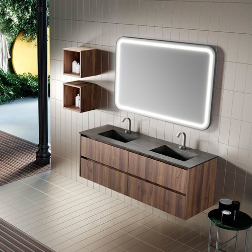 Mobile lavabo doppio - 06 - Mi baño - sospeso / in Solid Surface / contemporaneo