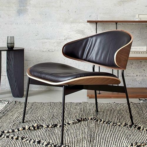Poltrona contemporanea - LUZ - more - in tessuto / in pelle / in rovere