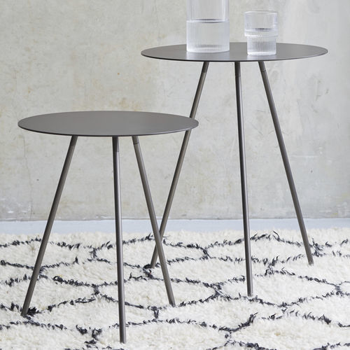Tavolo d'appoggio contemporaneo - DRIP - more - in rovere / in noce / in legno massiccio