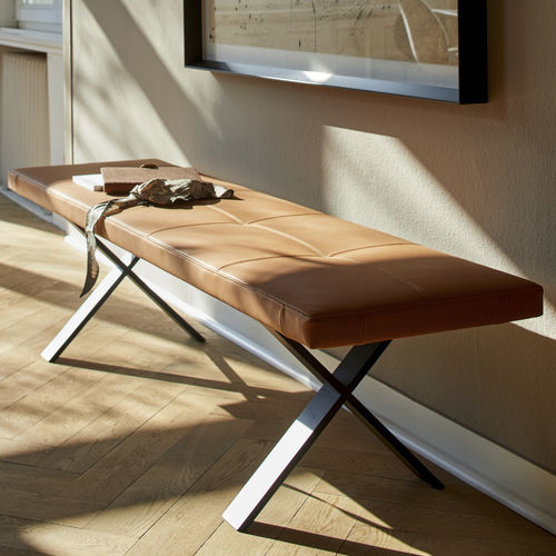 Dormeuse contemporanea - LAX  - more - in tessuto / in pelle / in acciaio inossidabile