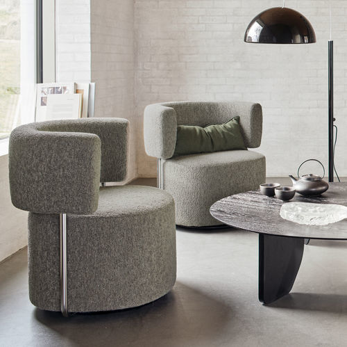 Poltrona contemporanea - OSO SWIVEL - more - in pelle / in espanso / in tessuto