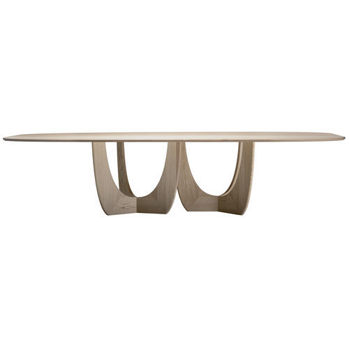 Tavolo design - CALA - more - in pelle / in legno / in legno massiccio