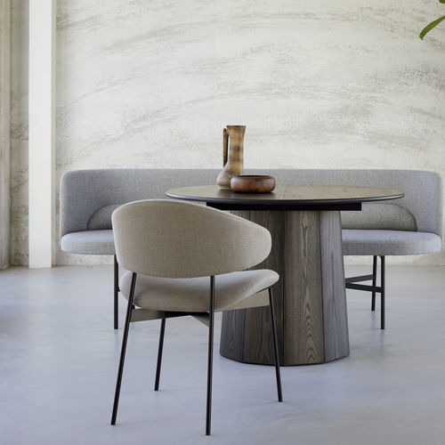 Tavolo contemporaneo - EEVA  - more - in acciaio / in legno / in legno massiccio
