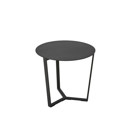Tavolo contemporaneo - PERO  - more - in acciaio / con supporto in legno / rotondo