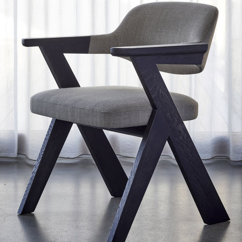 Sedia design - YAN  - more - da interno / in pelle / in legno massiccio