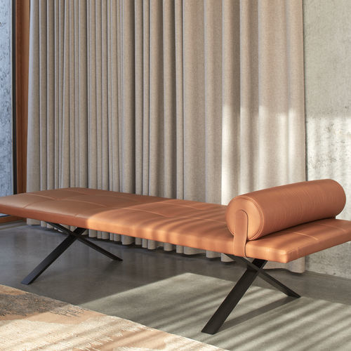 Divanetto imbottito design - LAX  - more - in tessuto / in lana / in pelle