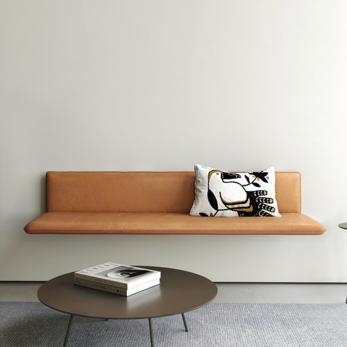 Divanetto imbottito design - BLOW WALL-HUNG - more - in tessuto / in pelle / con supporto in acciaio