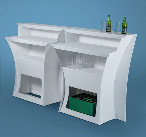 Bancone da bar - ARC - Flux - in polipropilene / dritto / luminoso