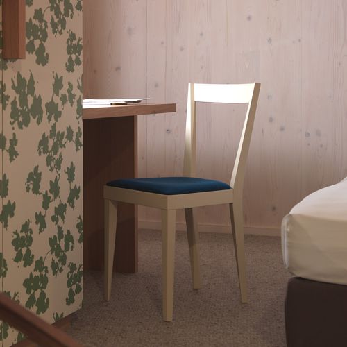 Sedia contemporanea - LIVIA 01 - L'abbate - da interno / in tessuto / in legno compensato