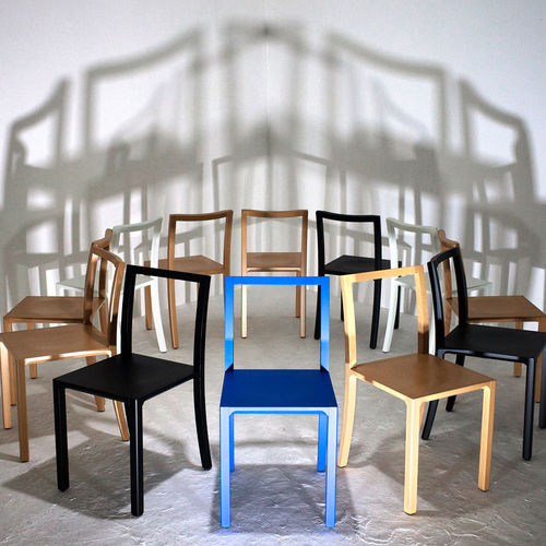 Sedia contemporanea - FRAMEWORK - L'abbate - da interno / in tessuto / con supporto in faggio
