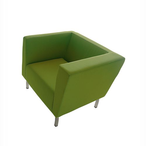 Poltrona contemporanea - TILT - L'abbate - in pelle / in tessuto / verde