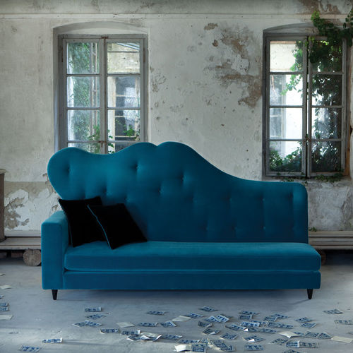 Divano chesterfield - SALON - L'abbate - in tessuto / in pelle / blu