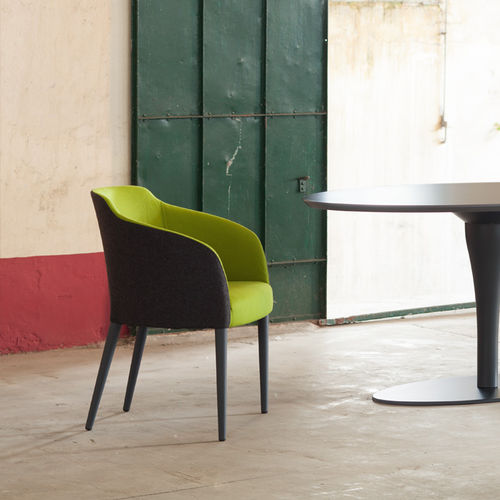 Sedia contemporanea - STELLA - RICCARDO RIVOLI Design - da interno / in tessuto / in pelle