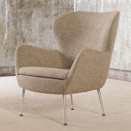 Poltrona classica - SIXTY - RICCARDO RIVOLI Design - in tessuto / in metallo / in legno