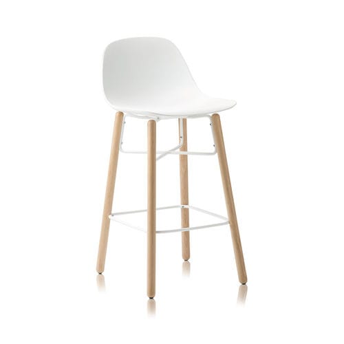 Sedia alta contemporanea - BABAH W SG - CHAIRS & MORE - da interno / in metallo / in poliuretano