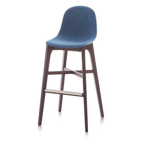 Sgabello da bar contemporaneo - GOTHAM WS SG - CHAIRS & MORE - in poliuretano / con supporto in legno / contract