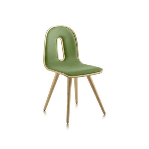 Sedia contemporanea - GOTHAM WOODY S I - CHAIRS & MORE - da interno / in frassino / imbottita