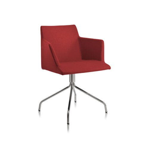 Poltrona contemporanea - BLOOM 1-P - CHAIRS & MORE - in tessuto / in acciaio / contract