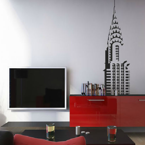Adesivo da parete città - CHRYSLER BUILDING - Paristic - nazione