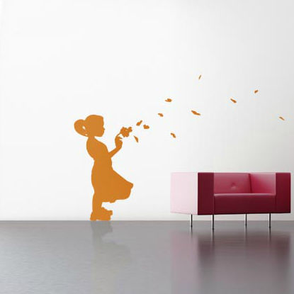 Adesivo da parete silhouette - CHILD WITH HEARTS 	 - Paristic - per bambini / in vinile