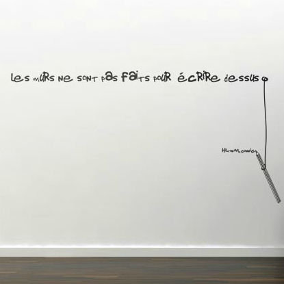 Adesivo da parete con testo - LES MURS NE SONT ... - Paristic