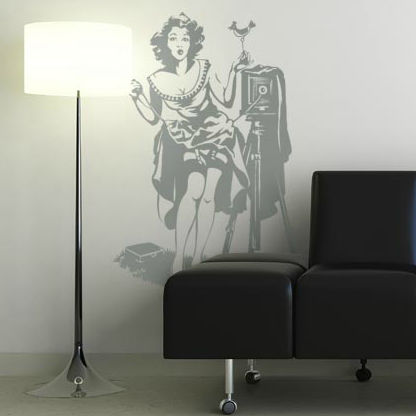 Adesivo da parete ornamentale - PIN-UP 	 - Paristic - silhouette
