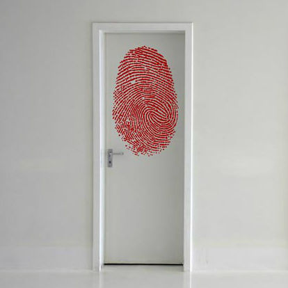 Adesivo da parete in vinile - FINGERPRINT - Paristic - su misura / per porta