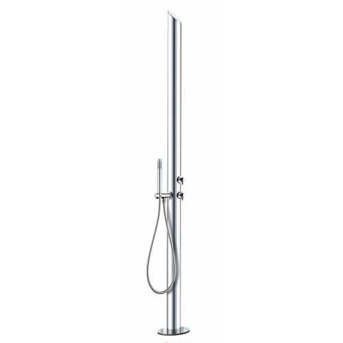 Colonna doccia da esterno - L00866 - BOSSINI - in acciaio inossidabile / finitura cromata / su piede
