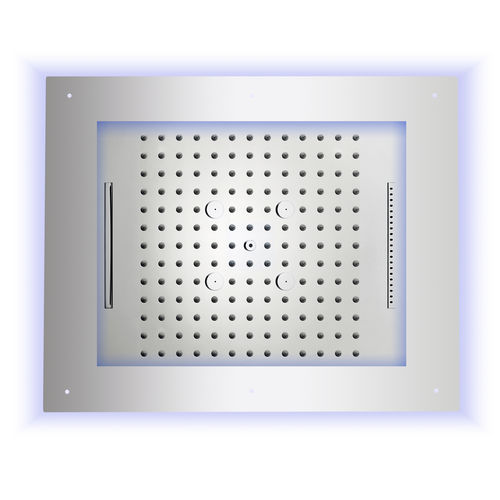 Soffione doccia con cromoterapia - HI0928 - BOSSINI - da soffitto / rettangolare / a pioggia