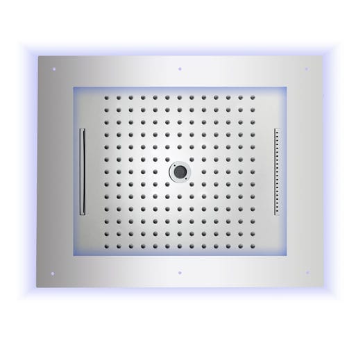 Soffione doccia con cromoterapia - HI0929 - BOSSINI - da soffitto / rettangolare / a pioggia