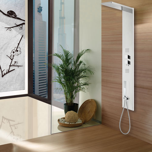 Colonna doccia termostatica - L00890 - BOSSINI - in acciaio inossidabile / da parete / contemporanea