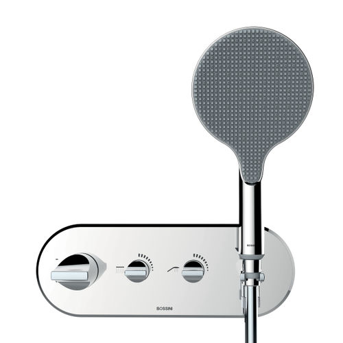 Miscelatore da doccia - Z00521+Z00135 - BOSSINI - da parete / termostatico / in metallo cromato