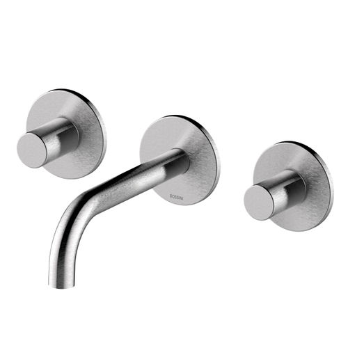 Miscelatore doppio comando per lavabo - INZ210 + INZ209 - BOSSINI - da parete / da incasso / in acciaio inossidabile 316L