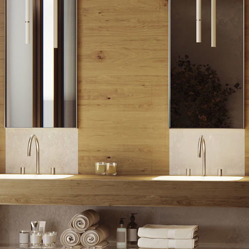 Miscelatore doppio comando per lavabo - INZ208  - BOSSINI - da appoggio / in acciaio inossidabile 316L / da bagno