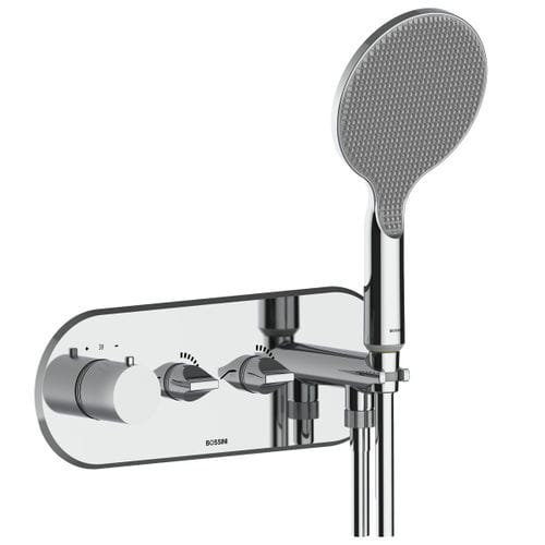 Miscelatore per vasca - Z00616 + Z00135 - BOSSINI - da parete / termostatico / in metallo