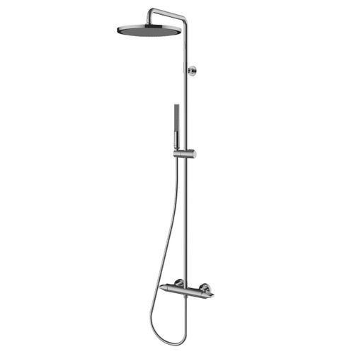 Colonna doccia contract - L10504 - BOSSINI - in metallo / finitura cromata / bianco opaco