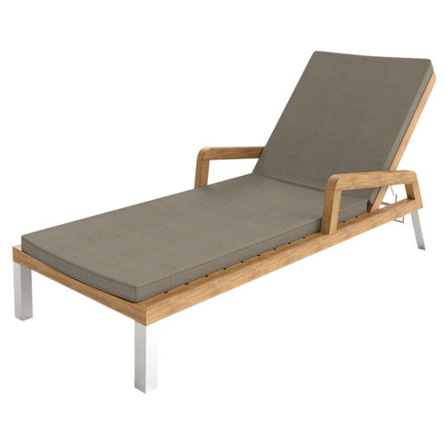 Lettino prendisole contemporaneo - BELIZE - Serenite Luxury Monaco - in Sunbrella® / in teak / in alluminio