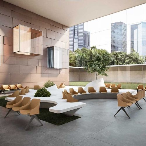Seduta su barra in pelle - WINDSOR - Moschella Sedute Srl - 3 posti / da interno / contemporanea