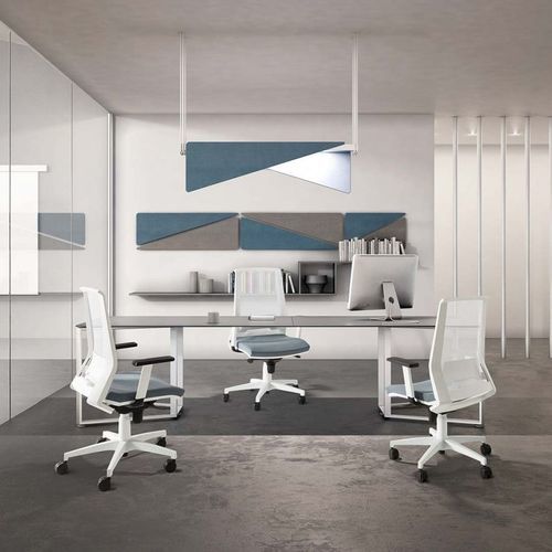 Poltrona da ufficio contemporanea - LIGHT - Moschella Sedute Srl - a rete / in nylon / imbottita