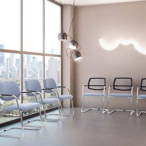 Sedia visitatore contemporanea - URBAN - Moschella Sedute Srl - da interno / in tessuto / in nylon